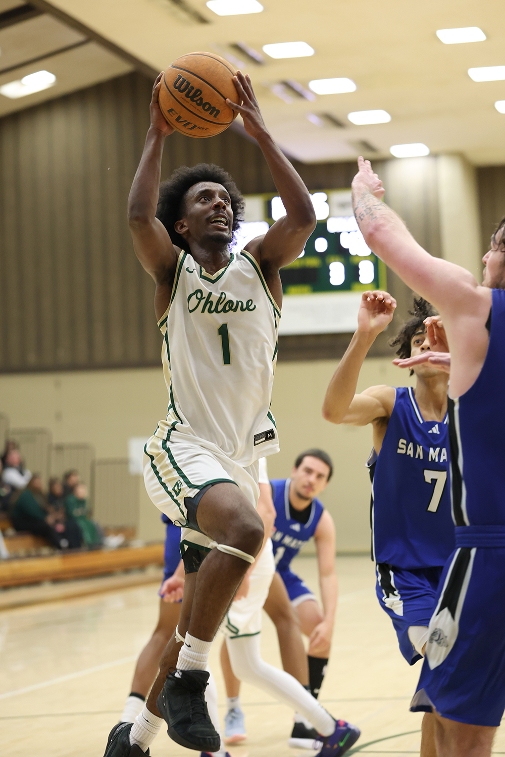 Ohlone Men's Basketball vs. San Mateo (Photos by Don Jedlovec)